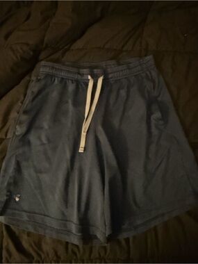 Under Armour Navy Blue Men's Athletic Shorts with White Drawstring